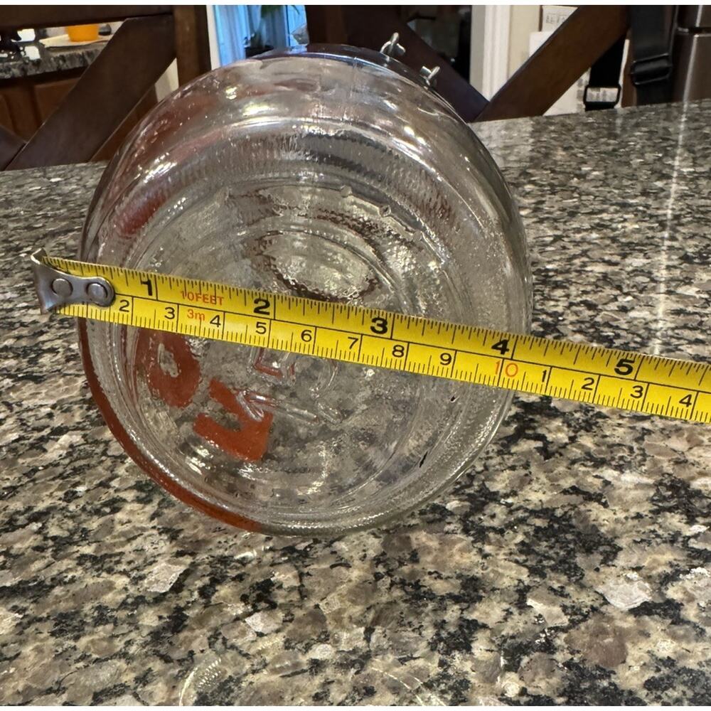 Vintage Clear Glass Jar Canister Coffee Spell Out MCM Retro Font Mid Century - Picture 2 of 13